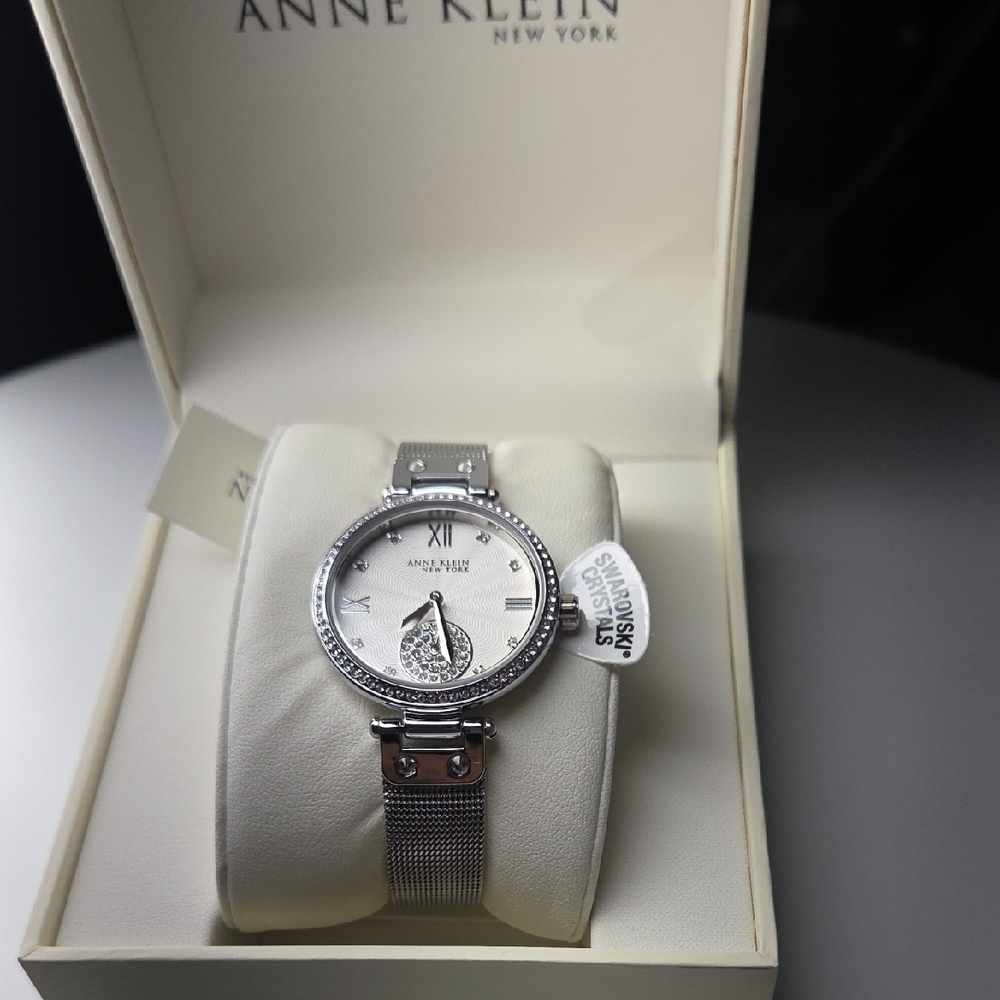 Anne Klein Silver Mesh Band Watch